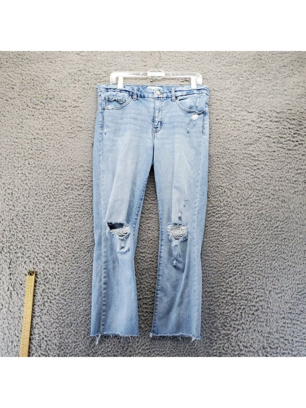 BKE Jeans Womens Size 31x28 Light Blue Payton Cropped Straight Mid-Rise